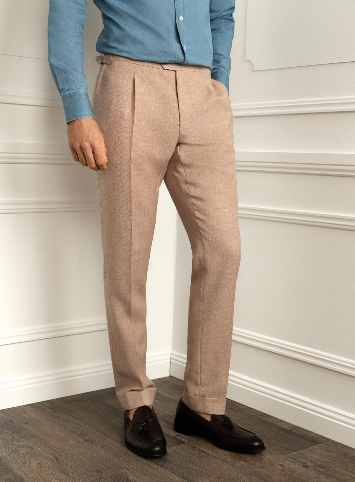 Siena Apricot Basketweave Trousers