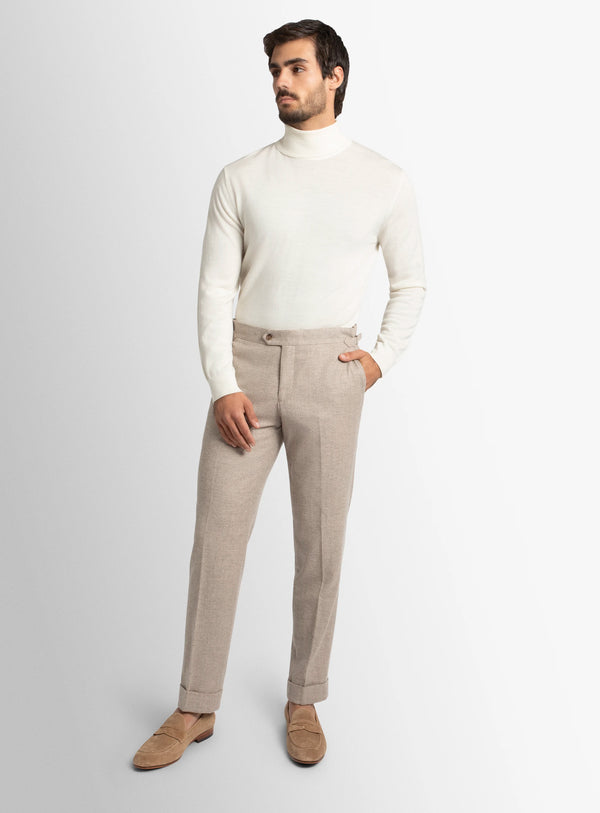 Argenta Flannel Fawn Trousers