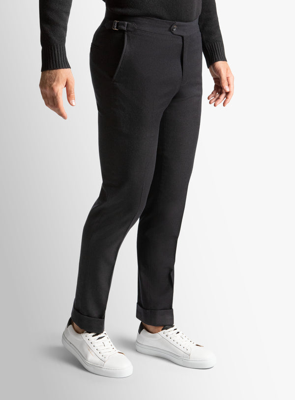 Argenta Flannel Black Trousers