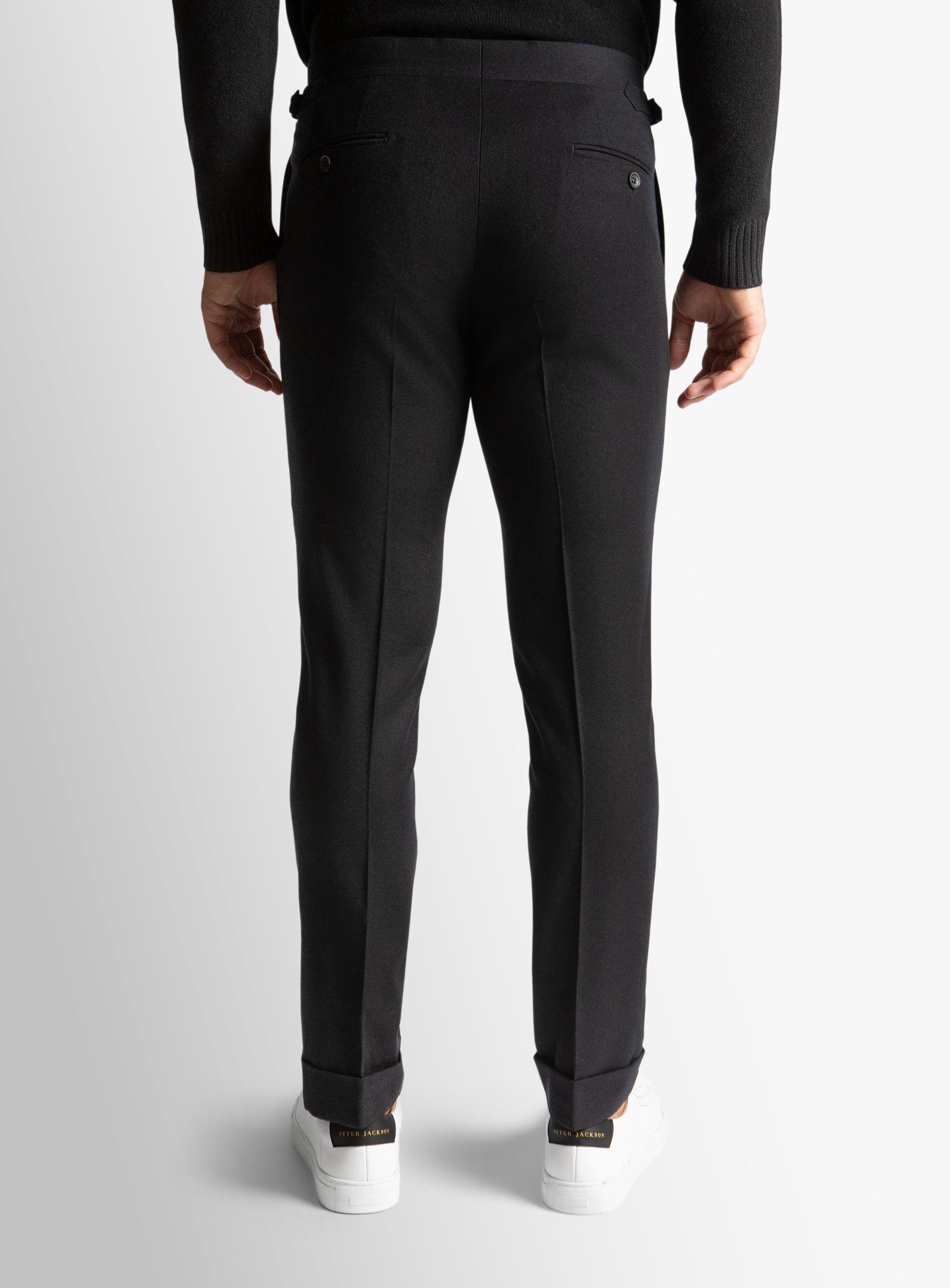 Argenta Flannel Black Trousers