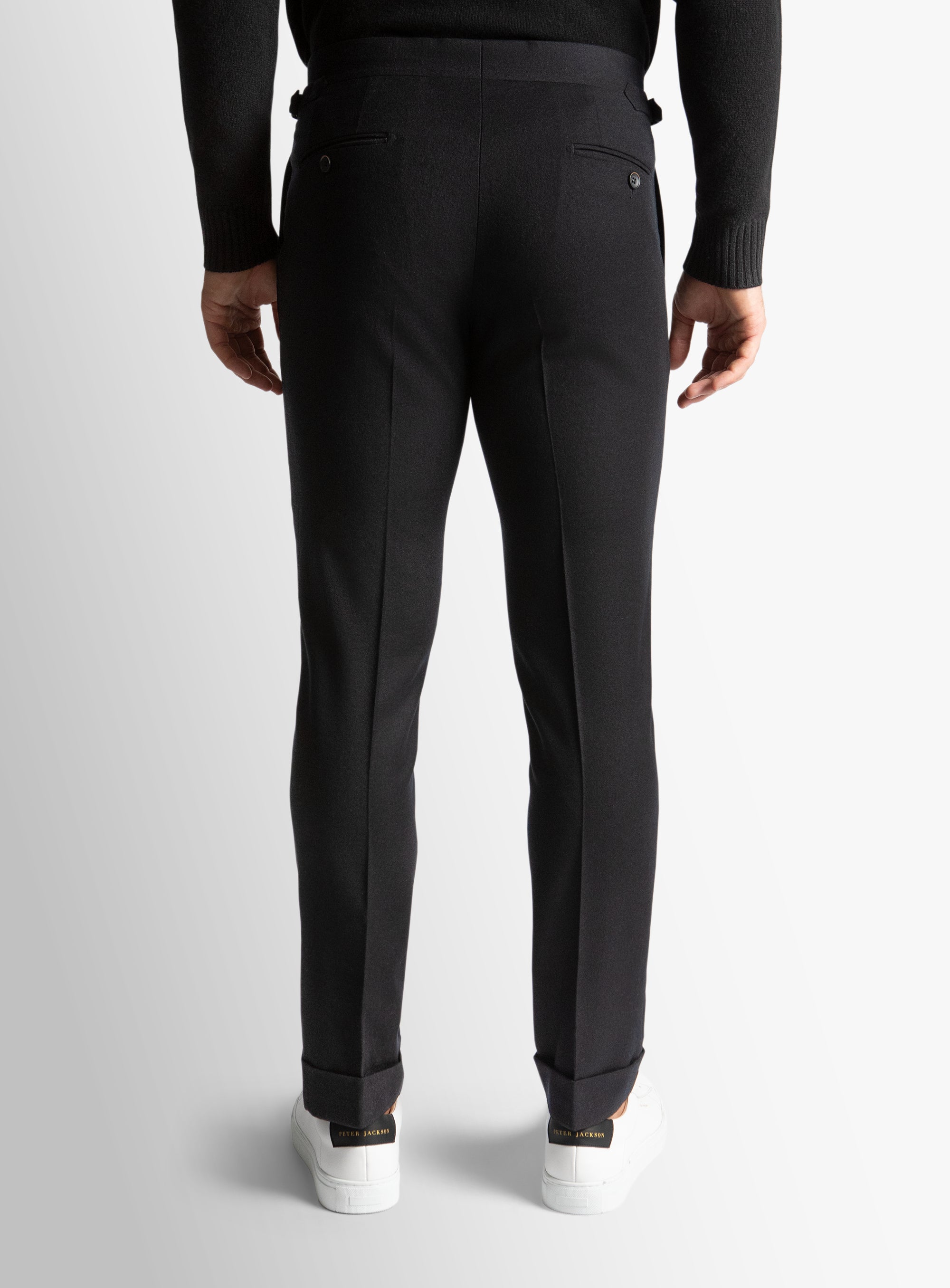 Argenta Flannel Black Trousers