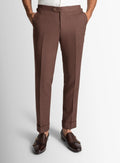 Argenta Basketweave Copper Brown Trousers