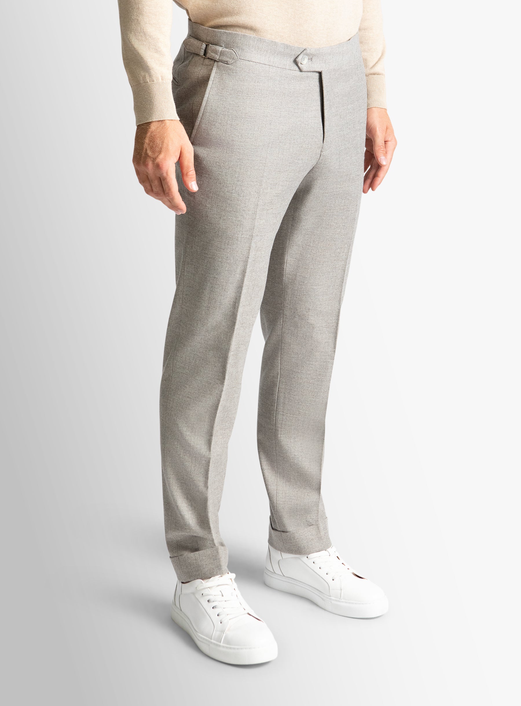Argenta Flannel Silver Trousers