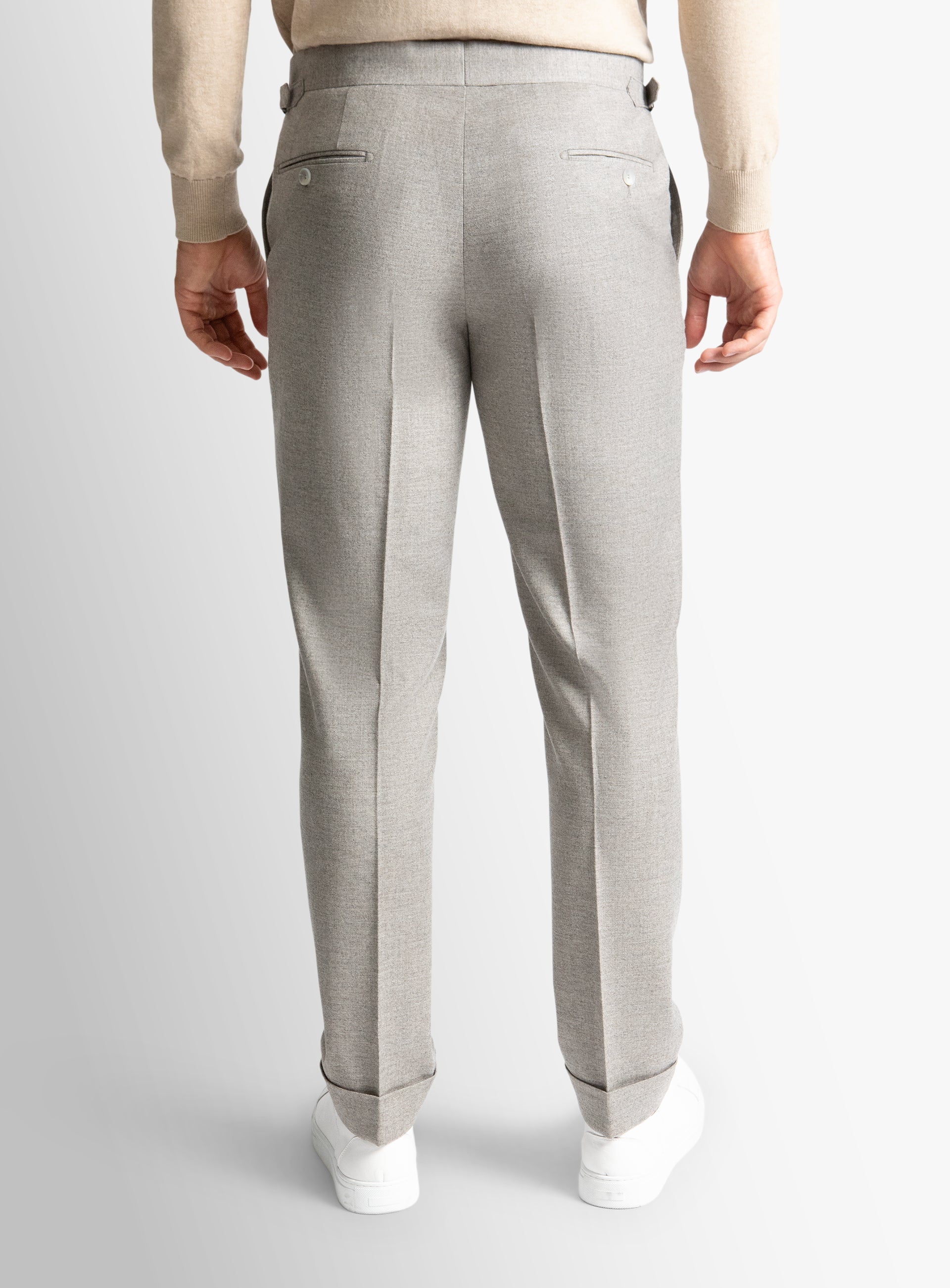 Argenta Flannel Silver Trousers