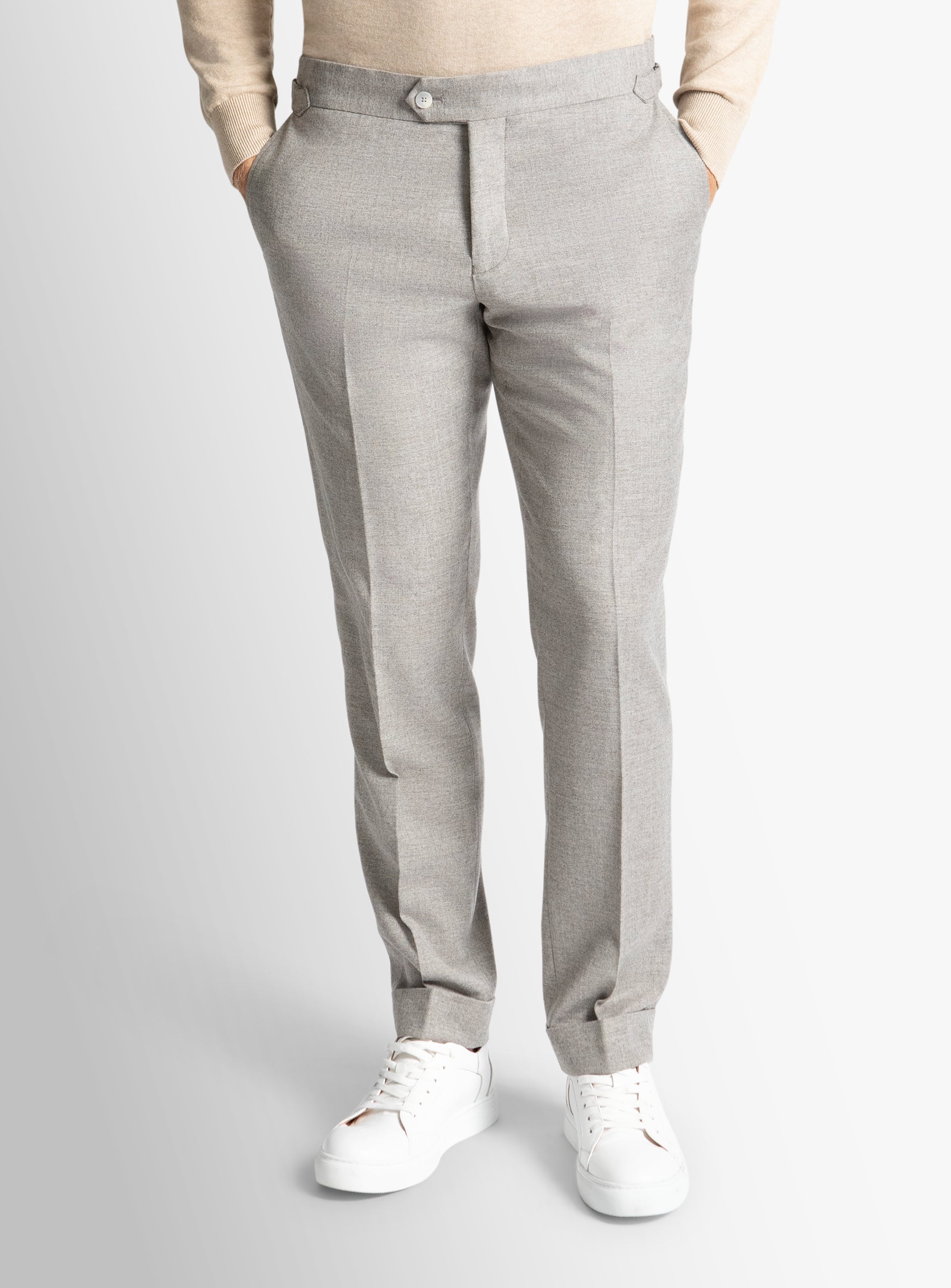 Argenta Flannel Silver Trousers