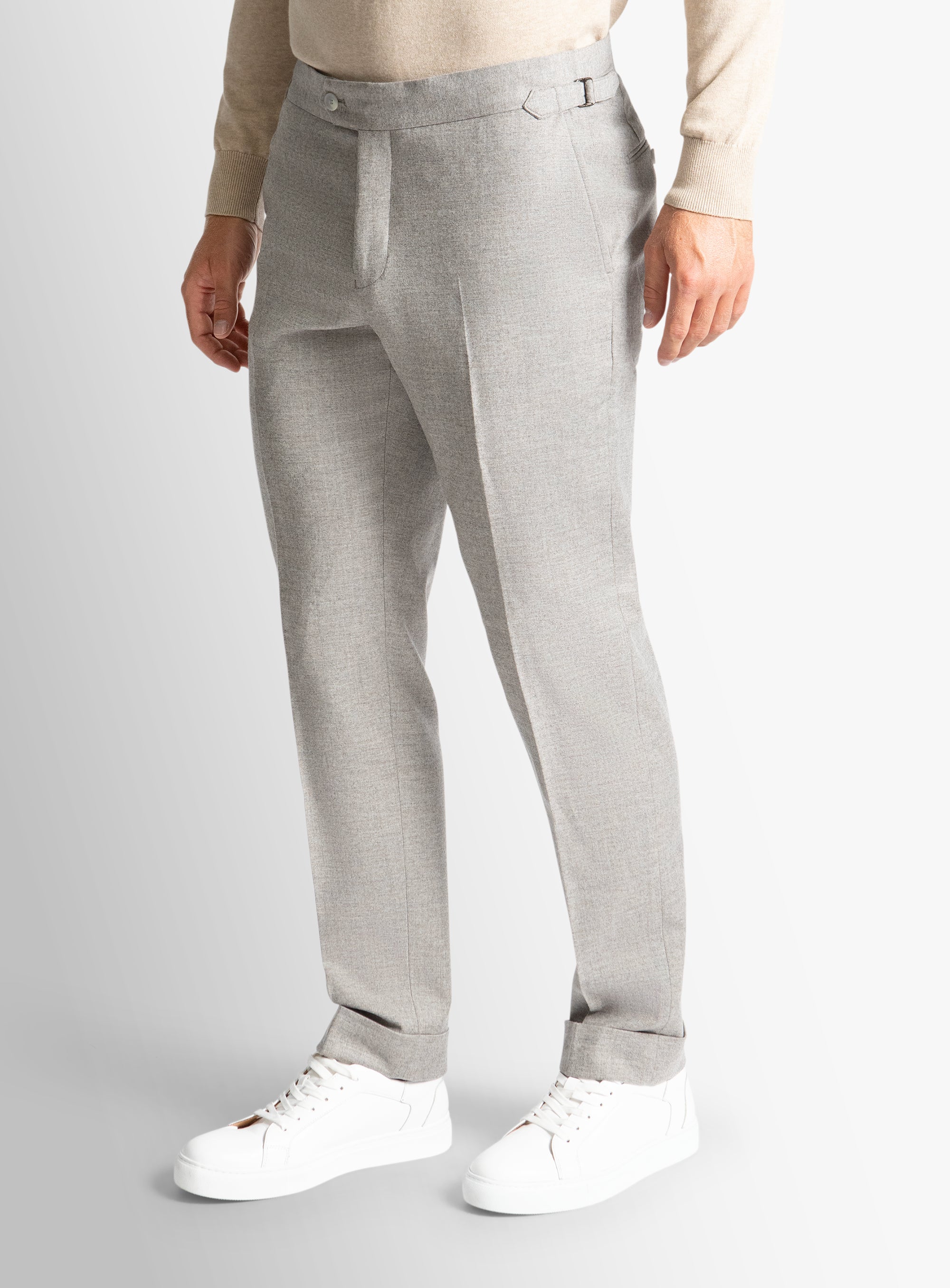 Argenta Flannel Silver Trousers