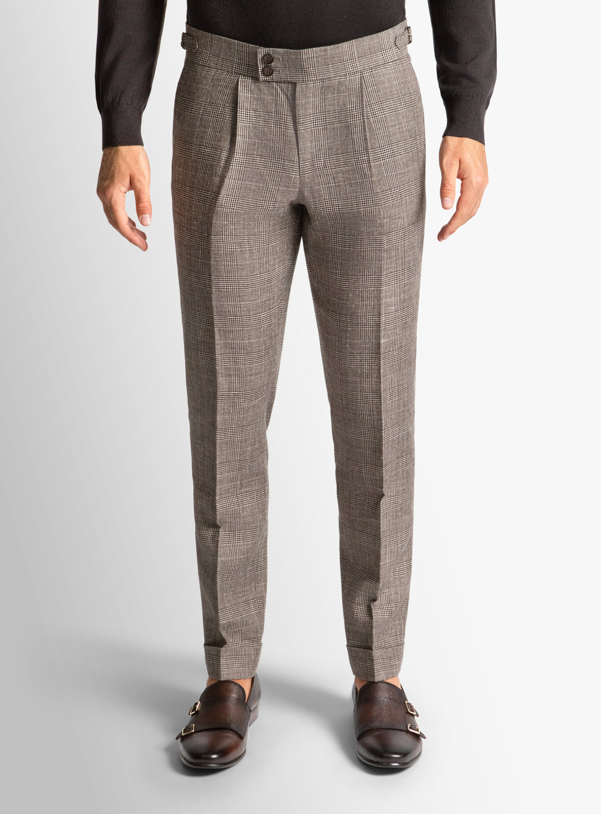 Sienna Plaid Chocolate Trousers