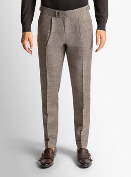 Sienna Plaid Chocolate Trousers