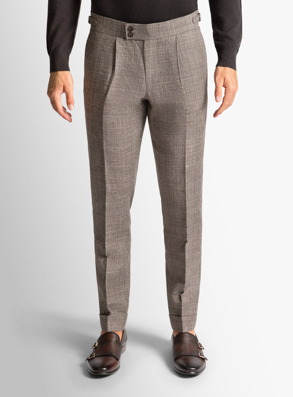 Sienna Plaid Chocolate Trousers
