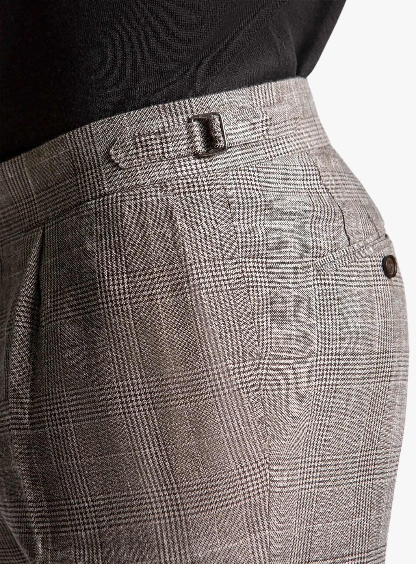 Sienna Plaid Chocolate Trousers