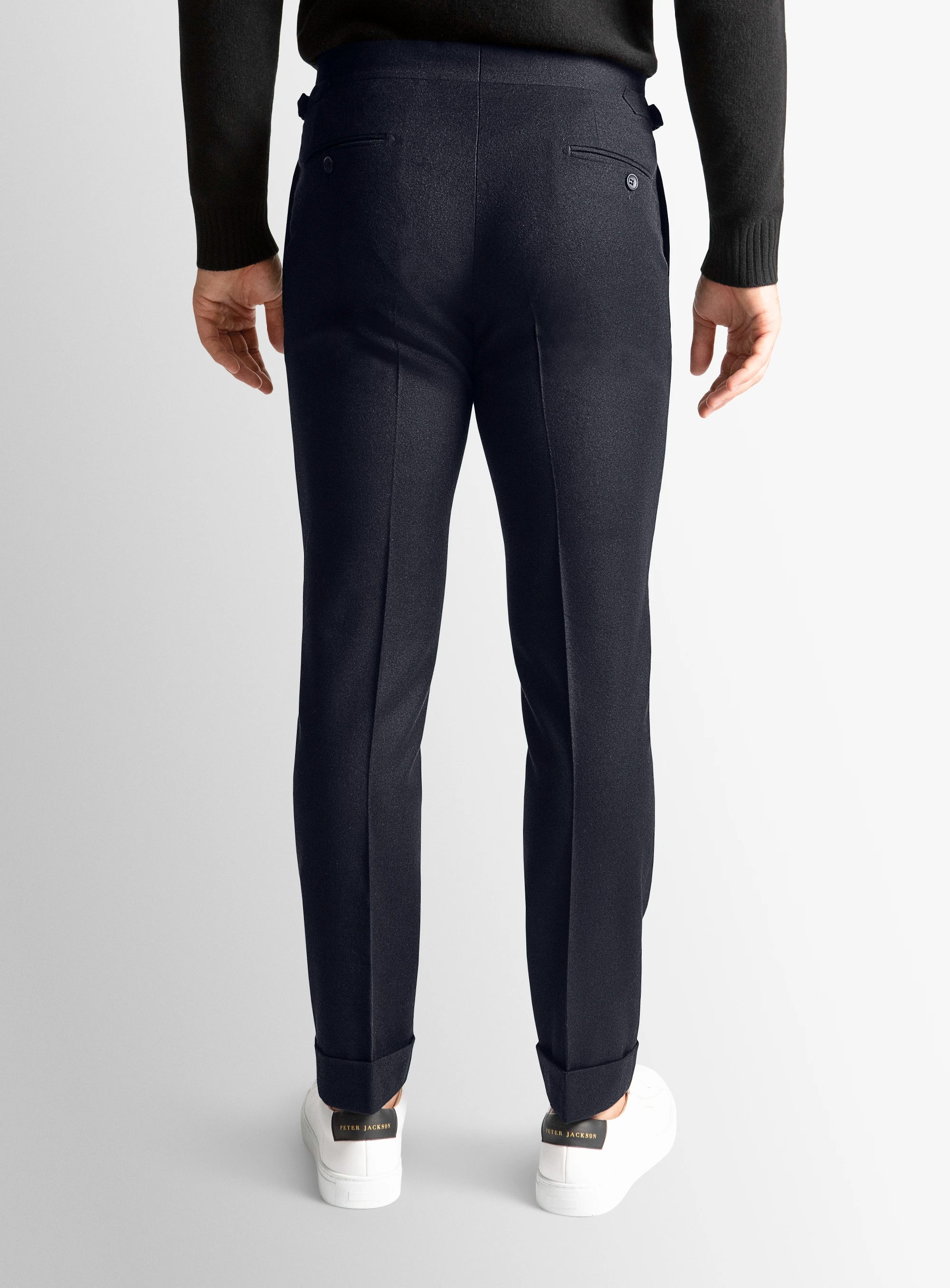 Argenta Flannel Navy Trousers
