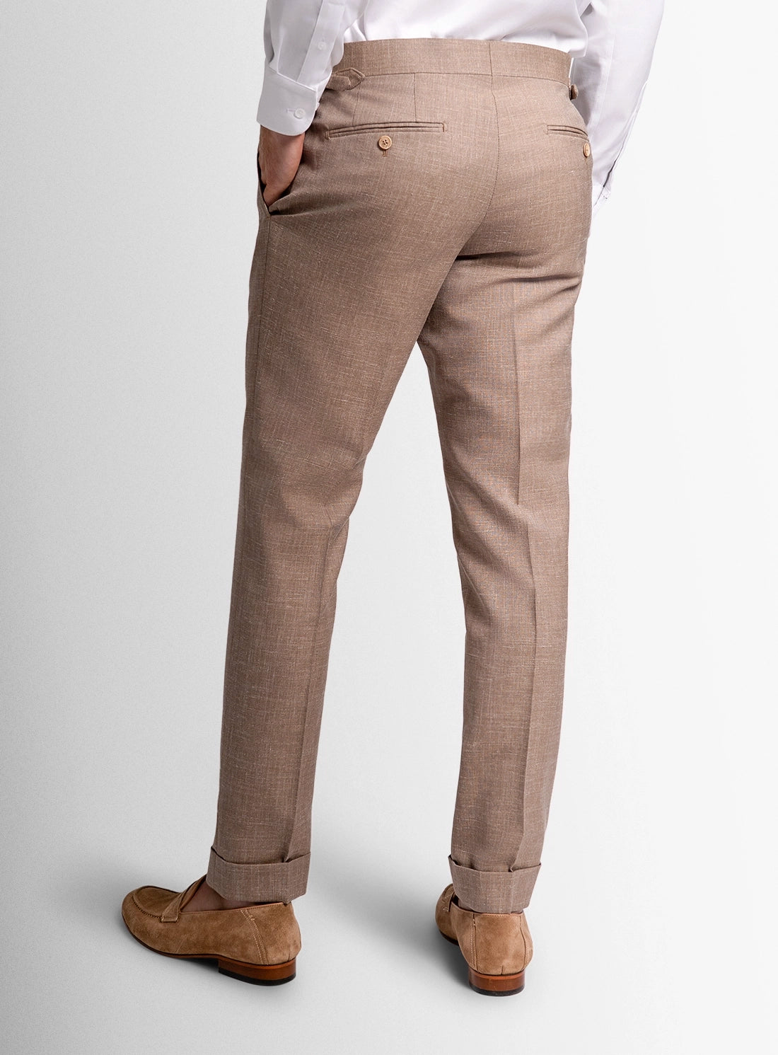 Argenta Apricot Basketweave Trousers Argenta Apricot Basketweave Trousers