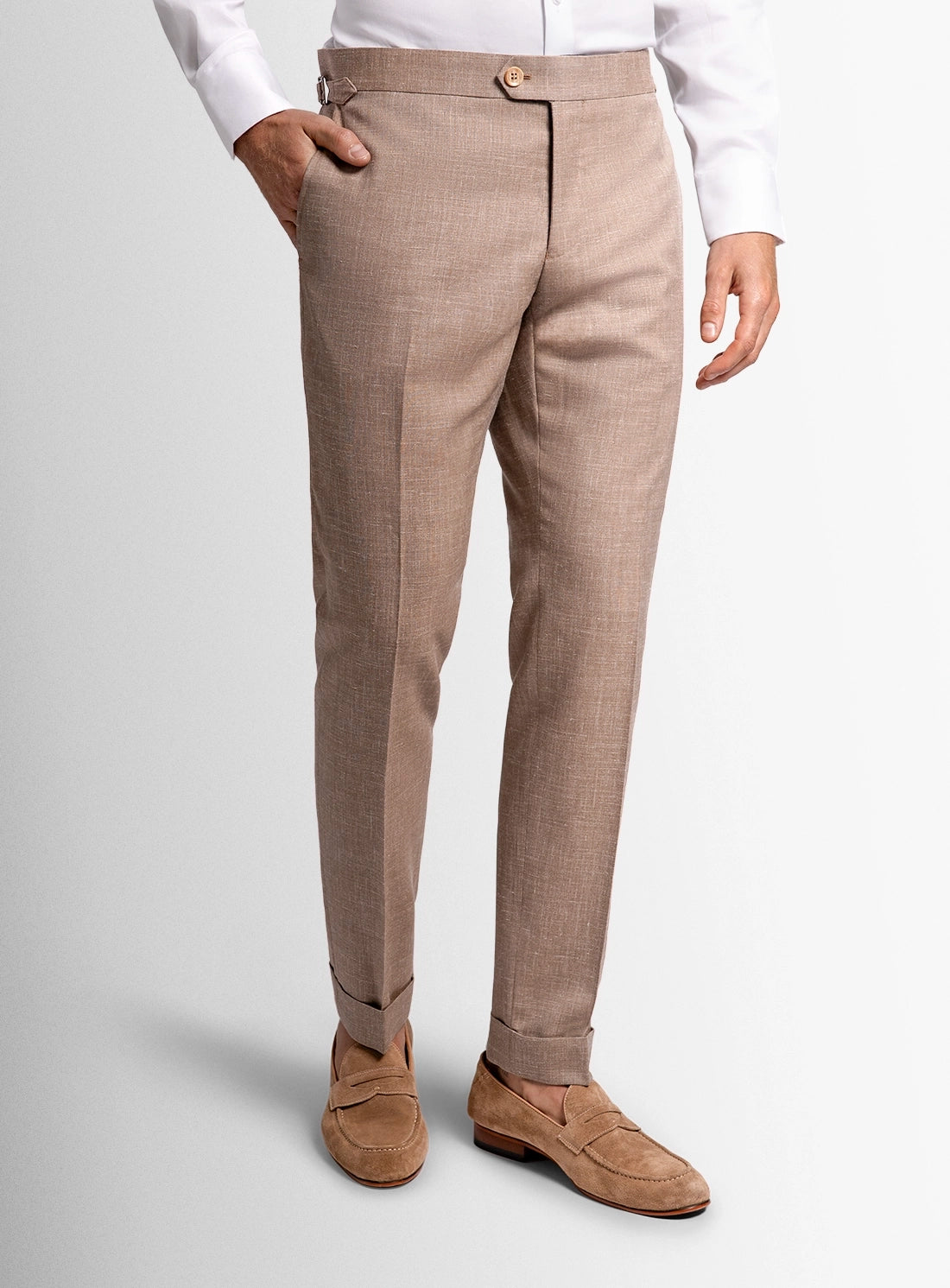 Argenta Apricot Basketweave Trousers Argenta Apricot Basketweave Trousers