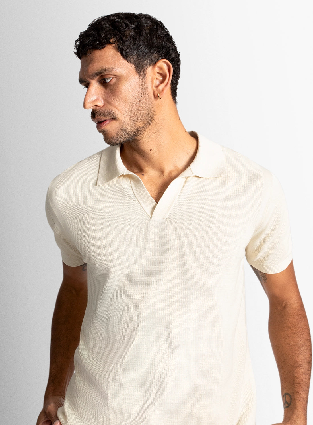 Giunta Textured Cream Polo