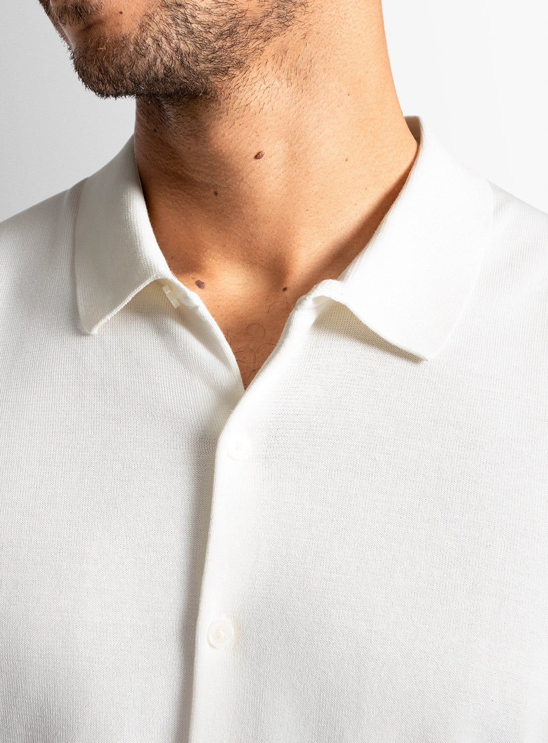 Gervasi Button-Up White Polo