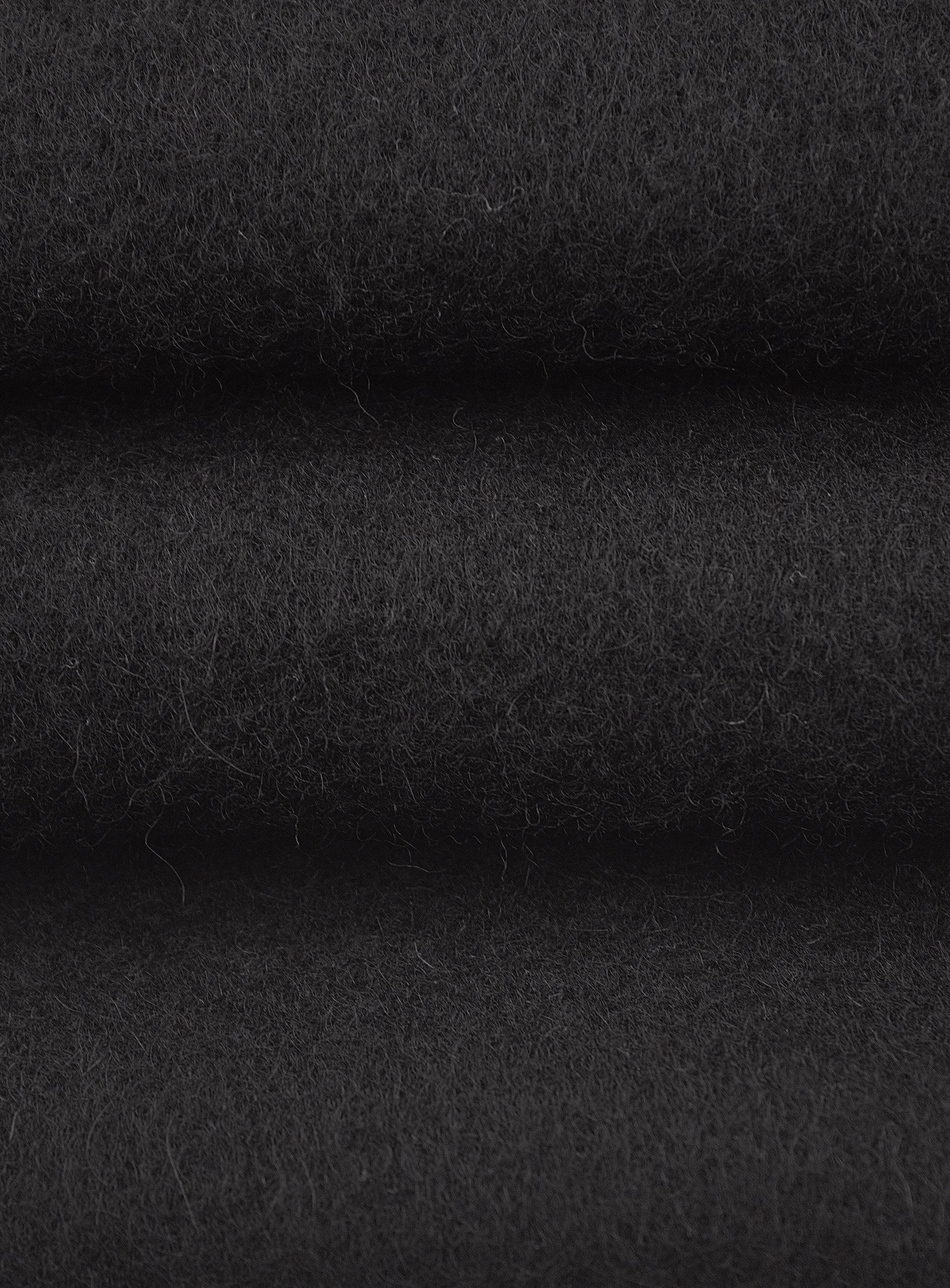 Pure Wool Fringe Black Scarf