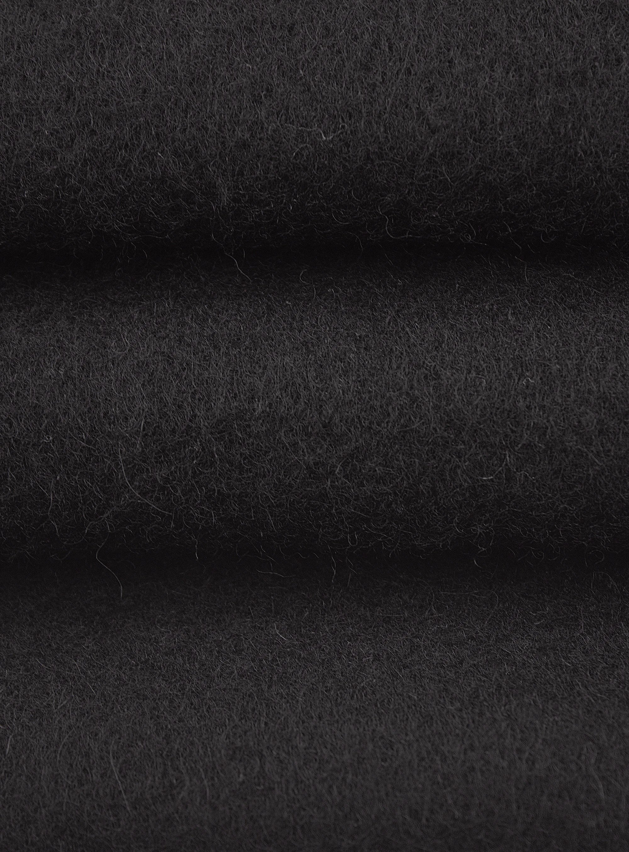 Pure Wool Fringe Black Scarf