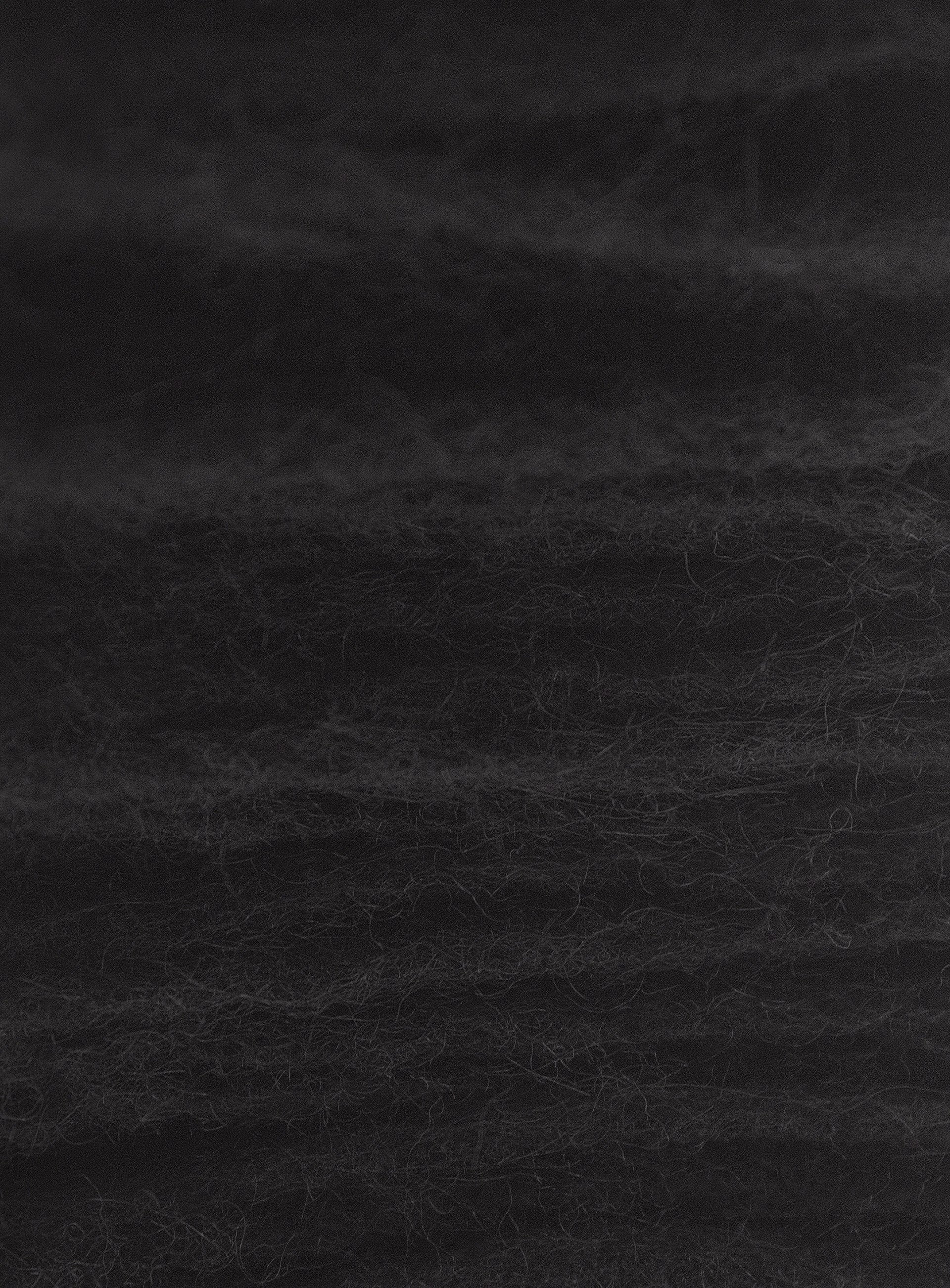 Pure Wool Fringe Black Scarf