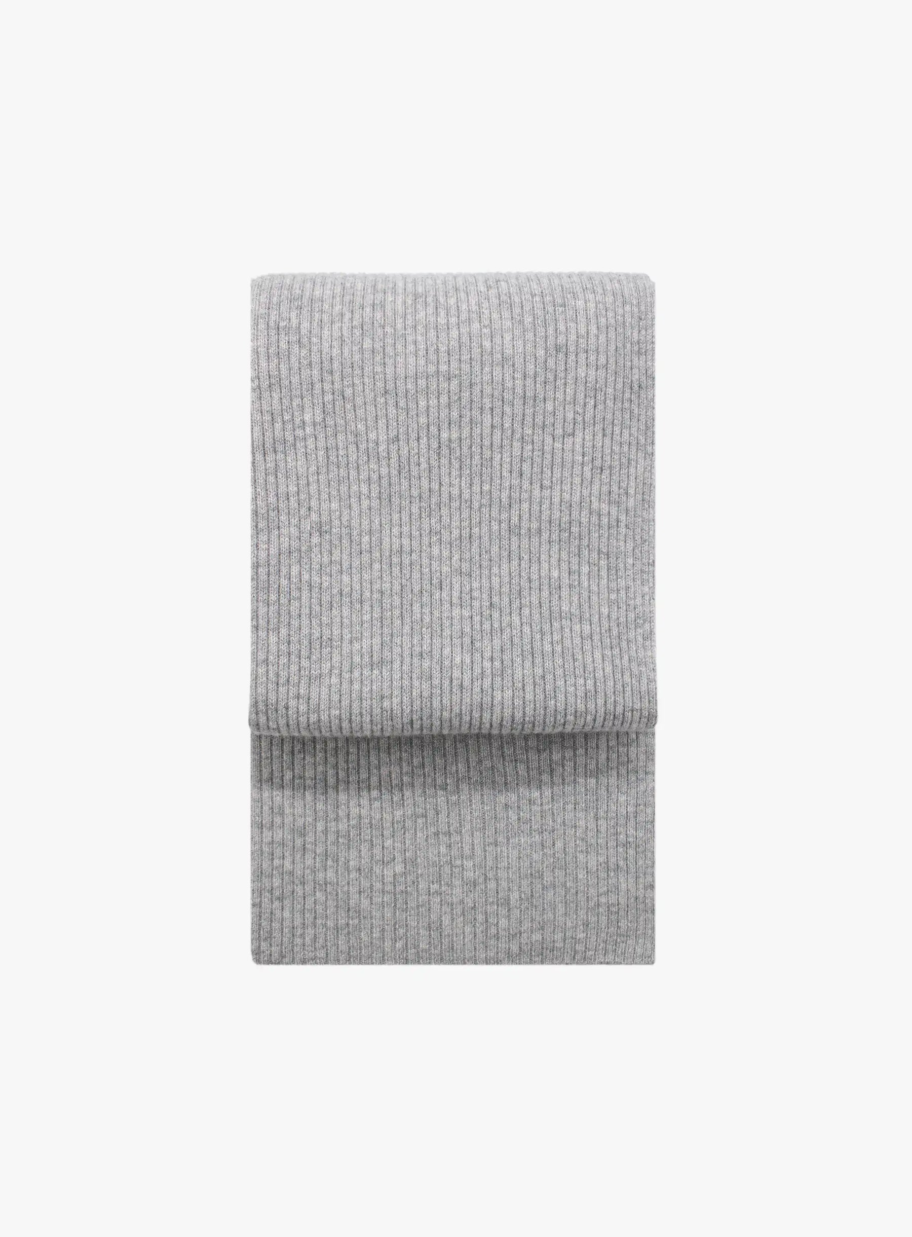 Wool/Cashmere Fine Rib Scarf