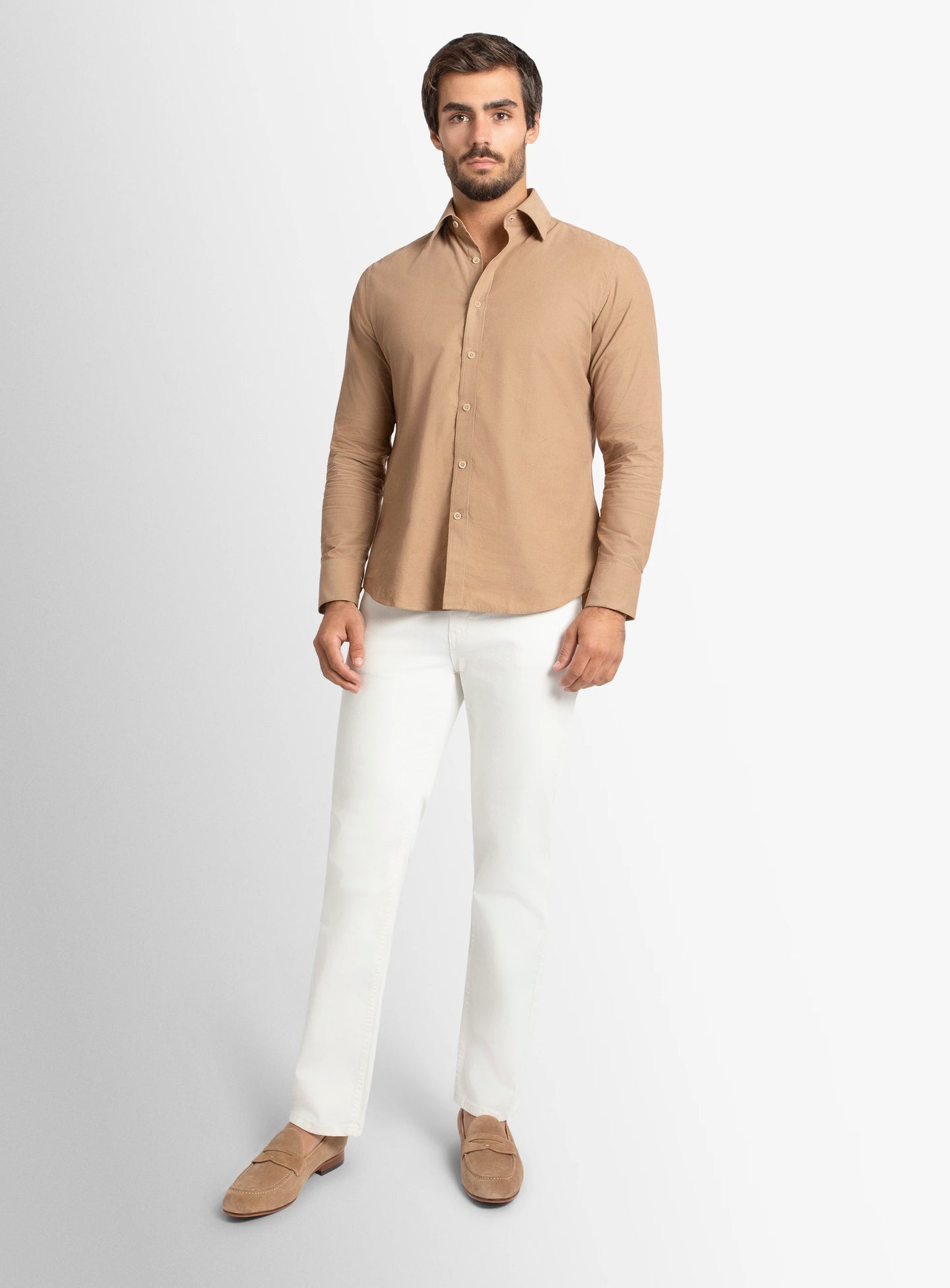 Piercarlo BabyCord Camel Shirt