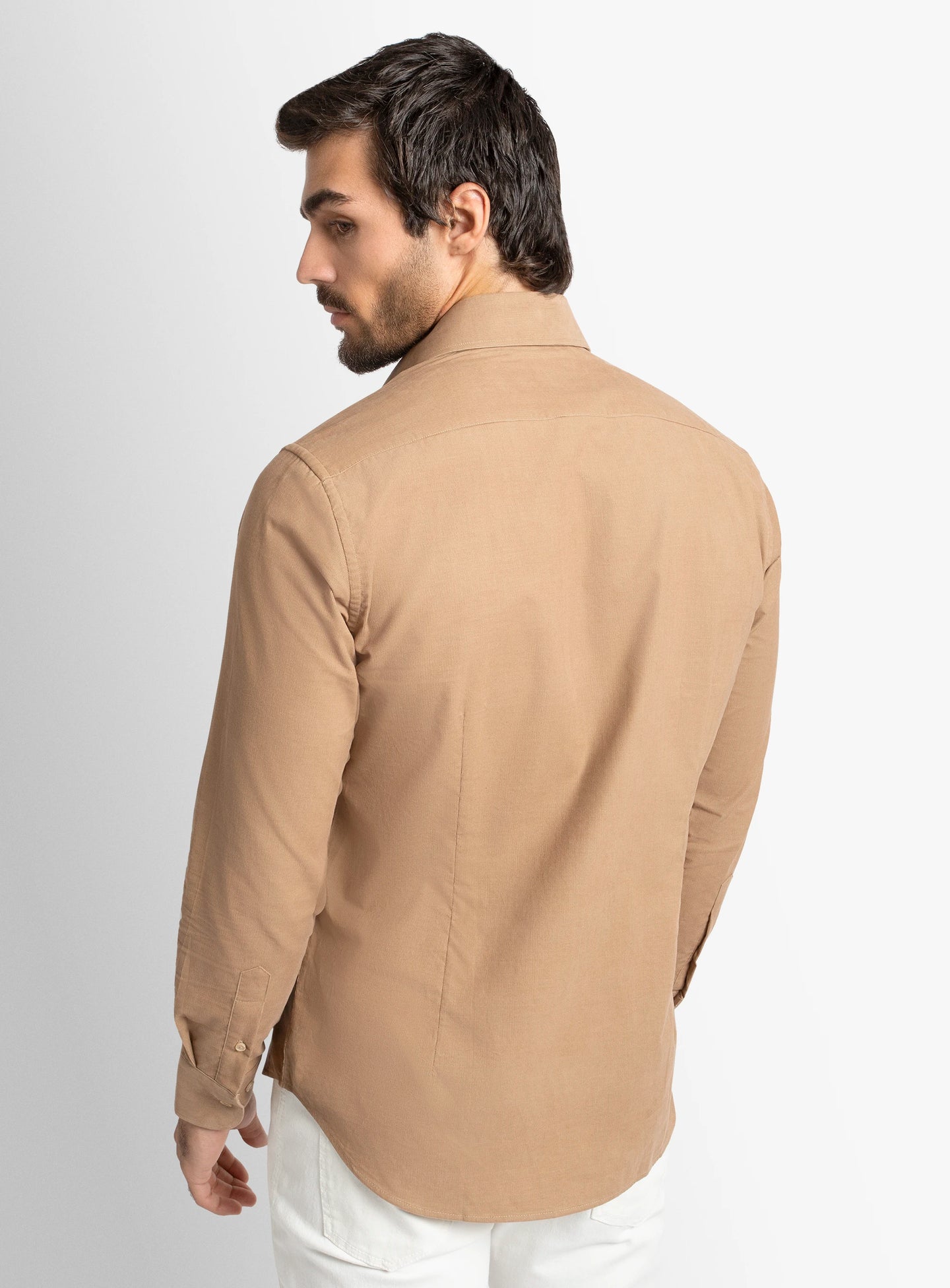 Piercarlo BabyCord Camel Shirt