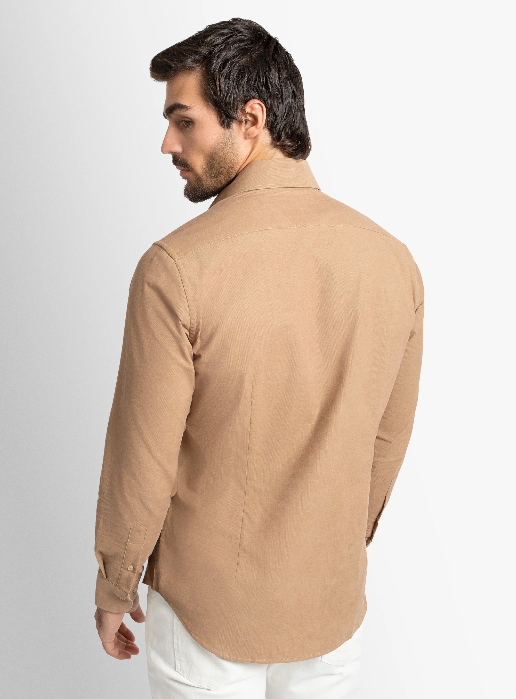 Piercarlo BabyCord Camel Shirt