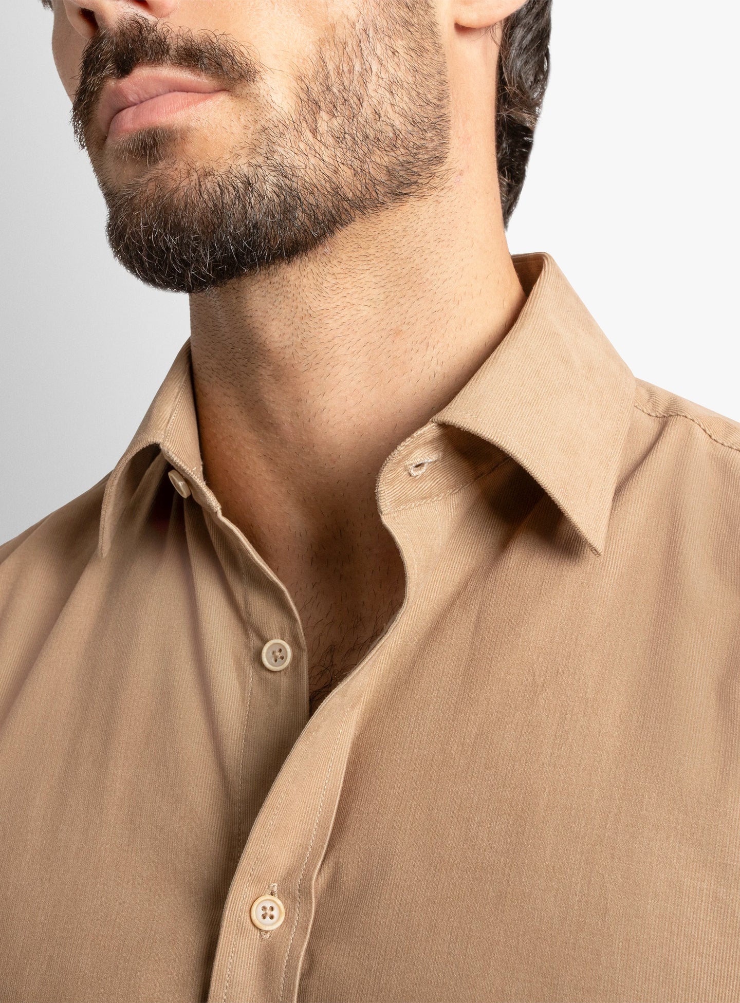 Piercarlo BabyCord Camel Shirt