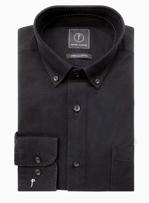 Merano Black Oxford Shirt