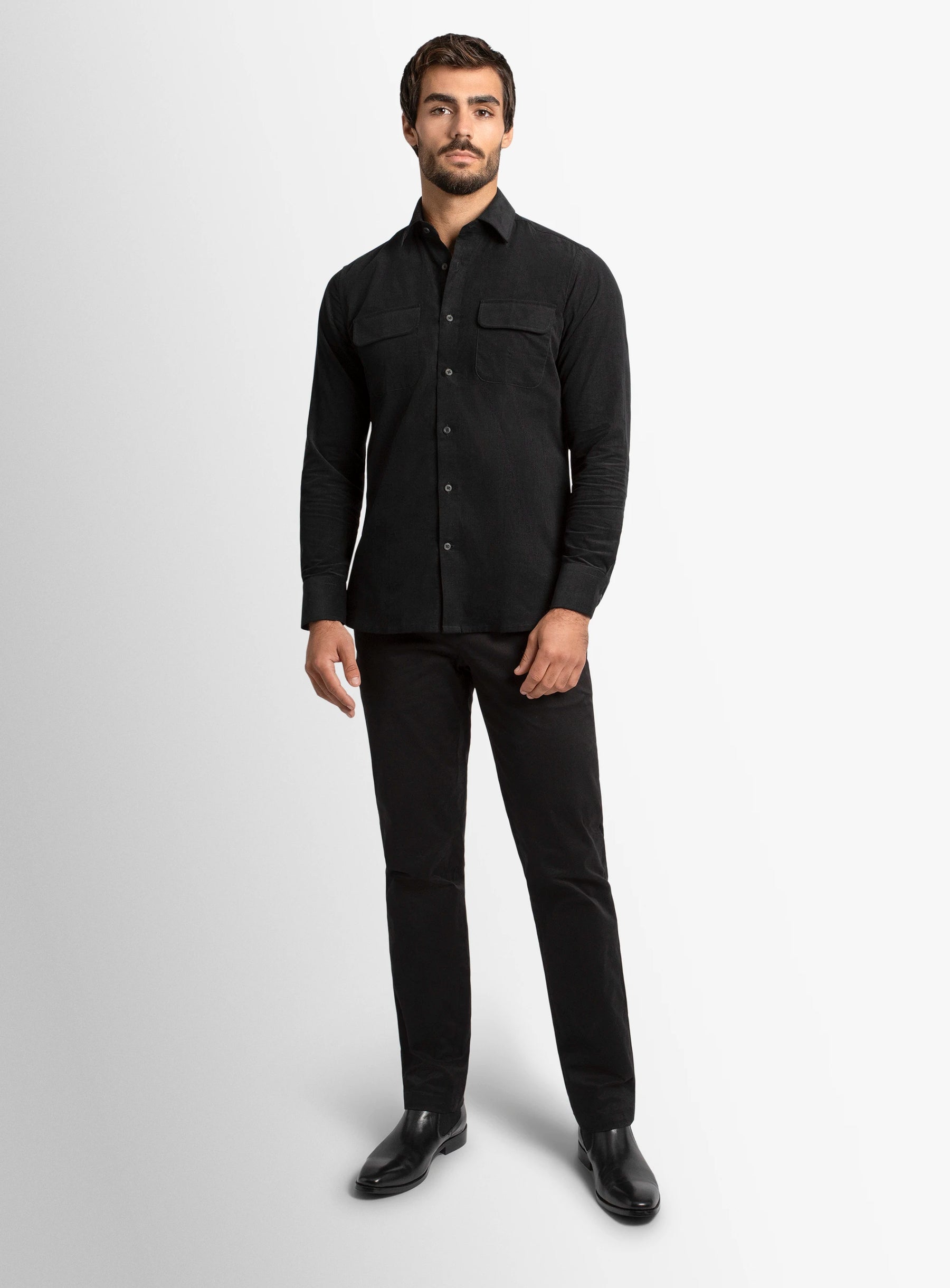 Piercarlo BabyCord Black Shirt