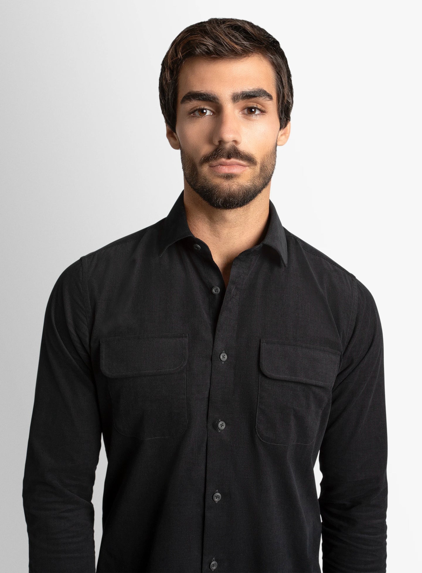 Piercarlo BabyCord Black Shirt