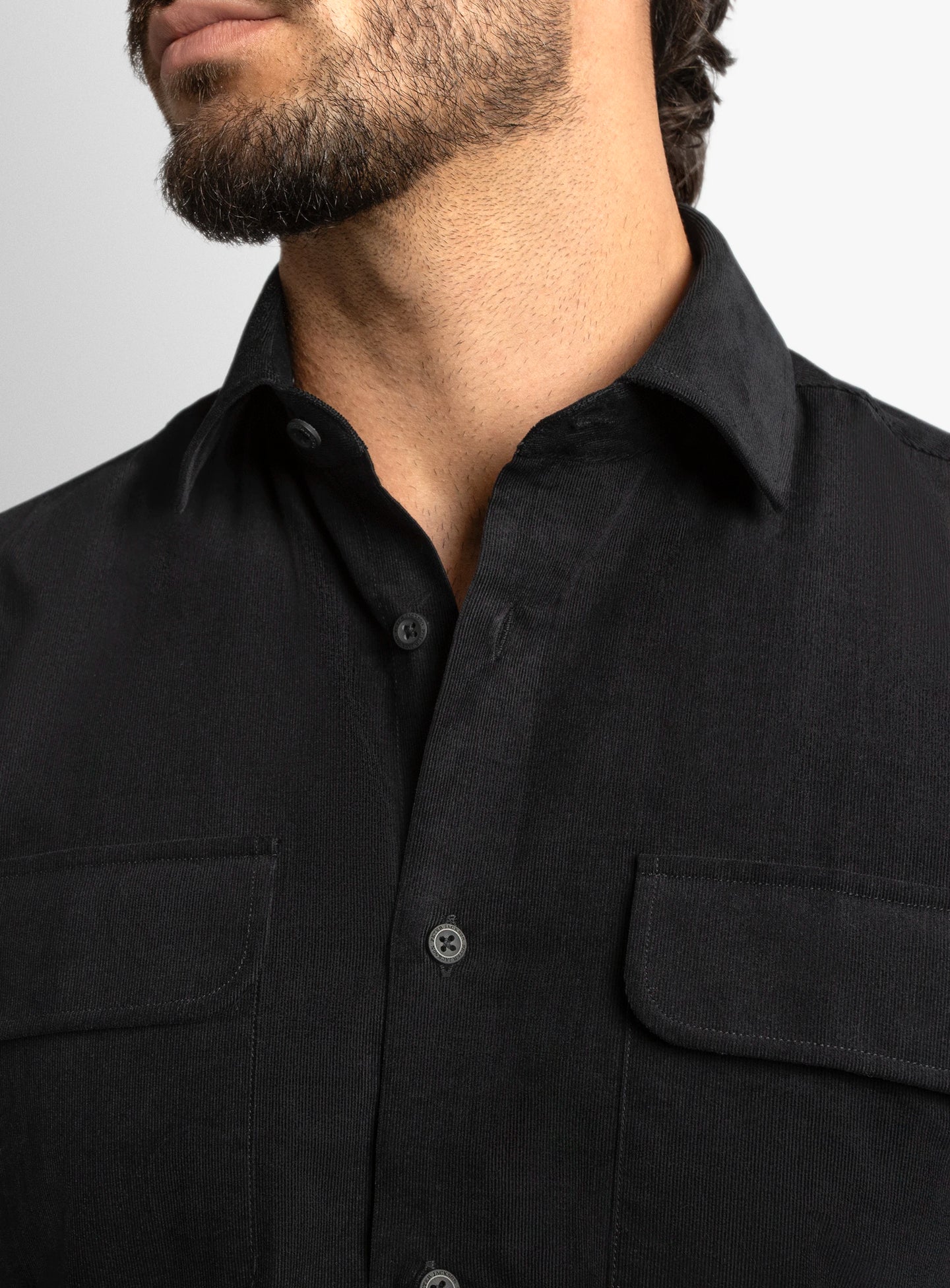 Piercarlo BabyCord Black Shirt