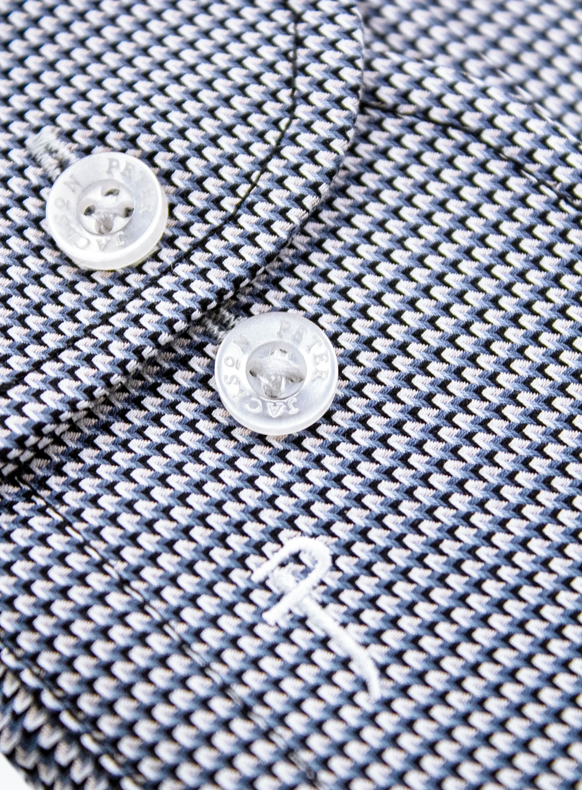 Milan Jacquard Black White Shirt