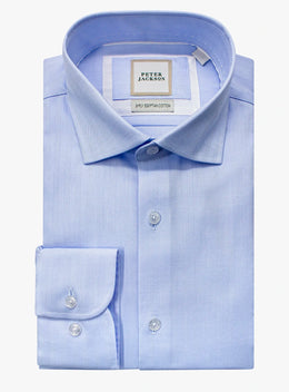 Milan Herringbone Blue Shirt