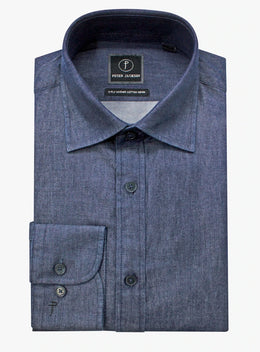 Piero Slim Fit Denim Blue Shirt