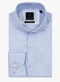 Florence Wide Cutaway Micro Blue Shirt