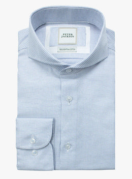 Milan Jacquard Blue Shirt