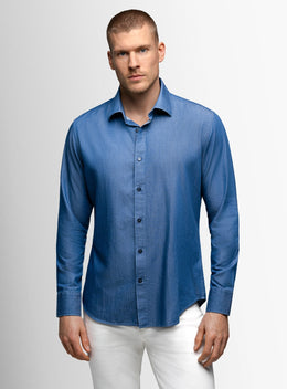 Piero Denim Indigo Blue Shirt