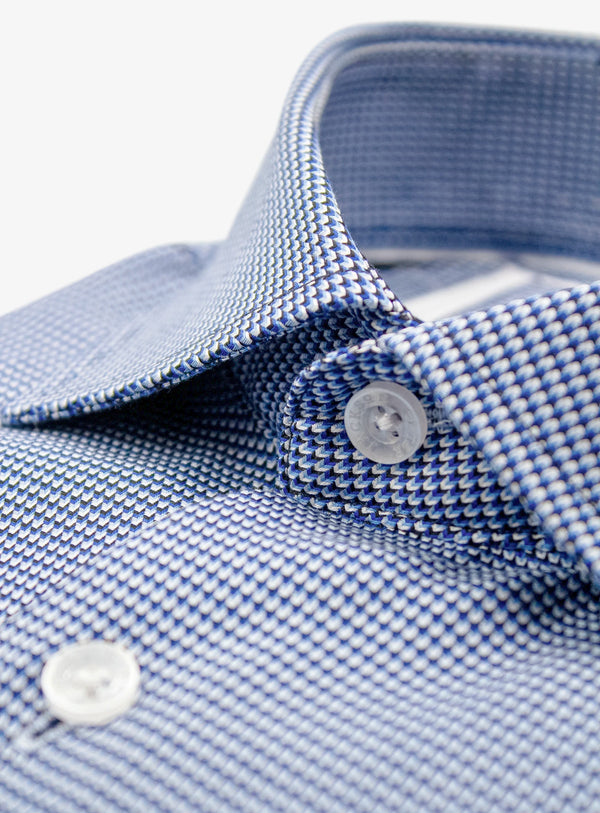 Milan Jacquard Blue Shirt