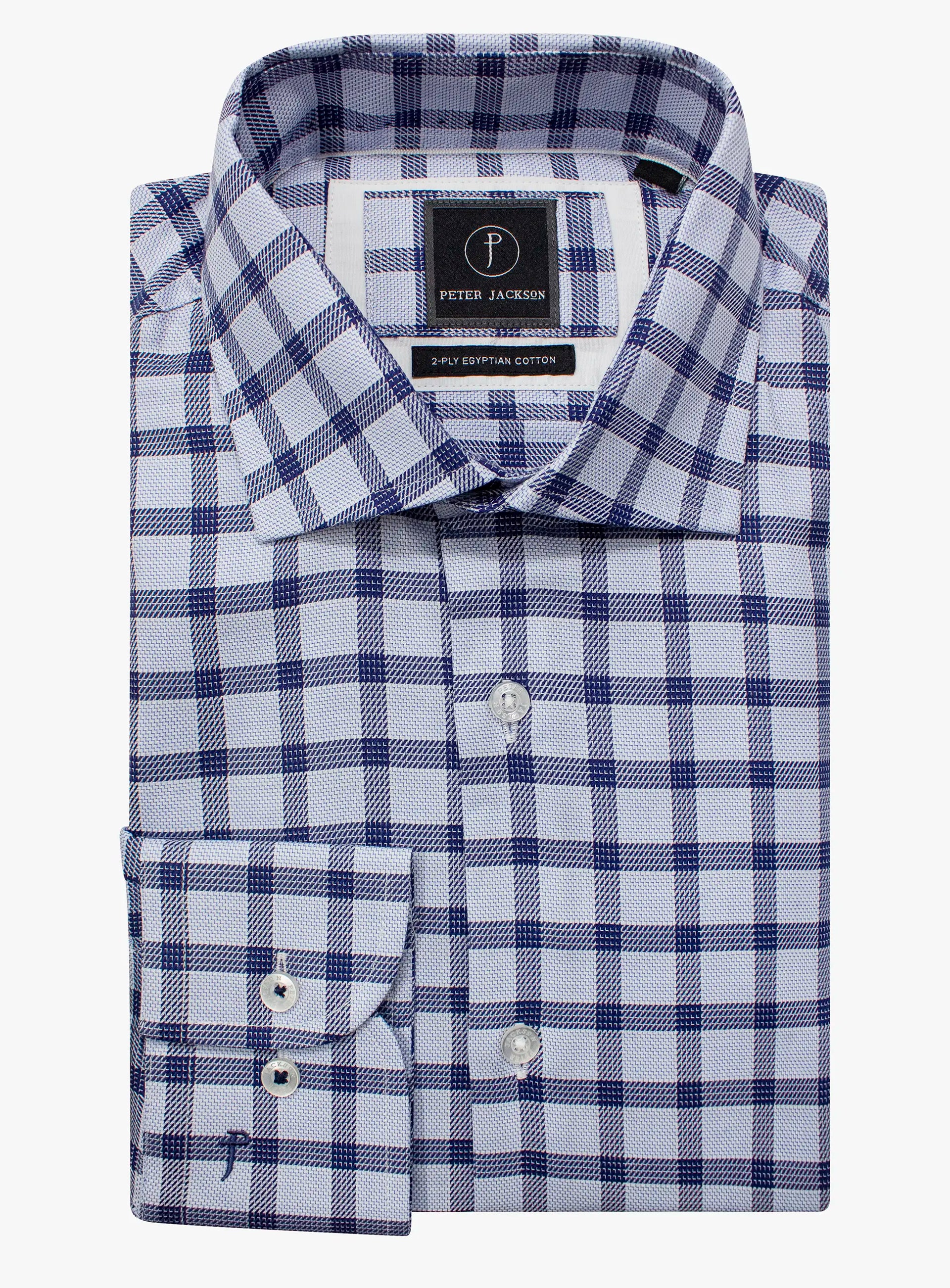 Milan Check Navy Shirt