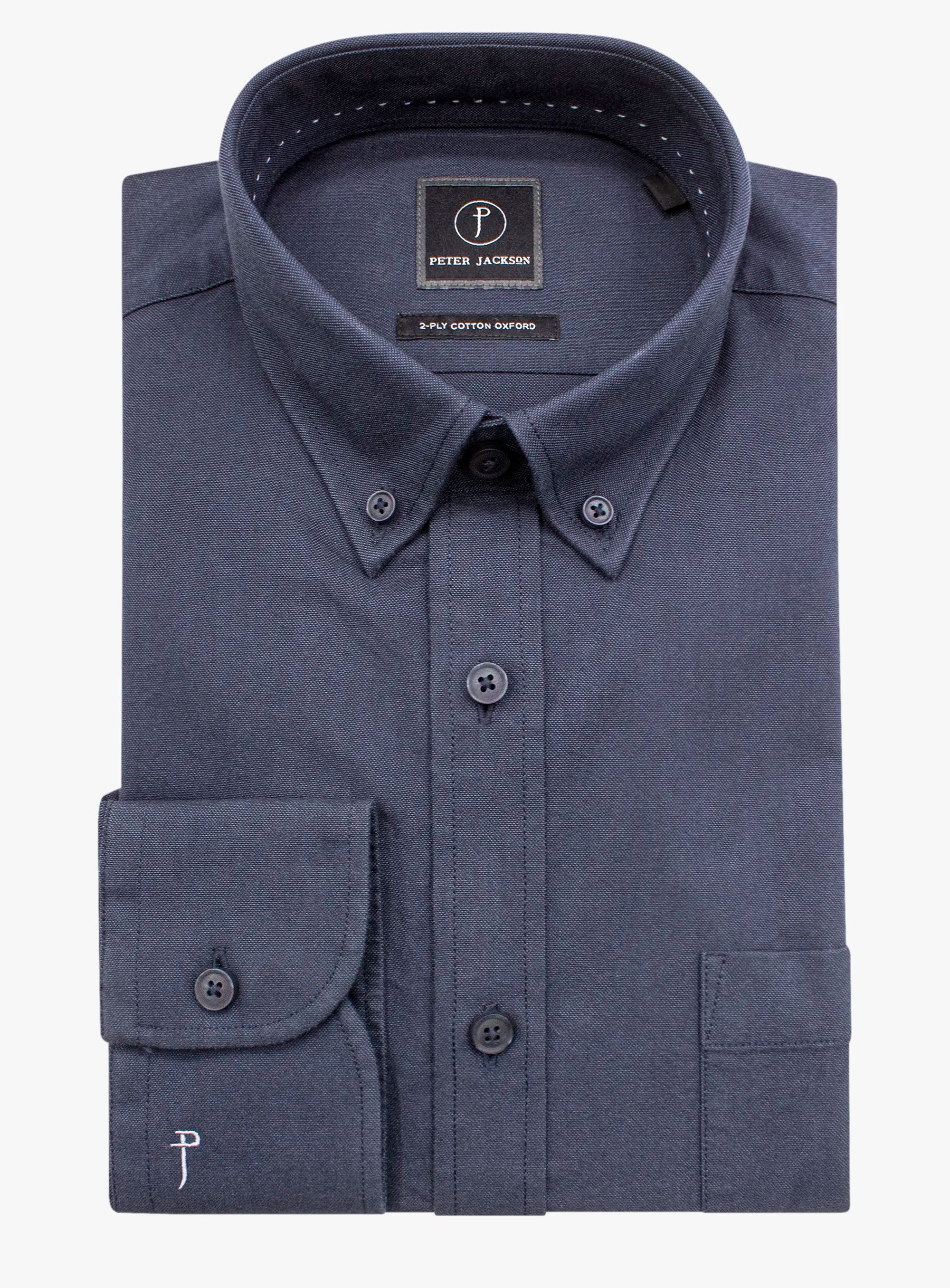 Paolo Slim Fit Oxford Indigo Shirt