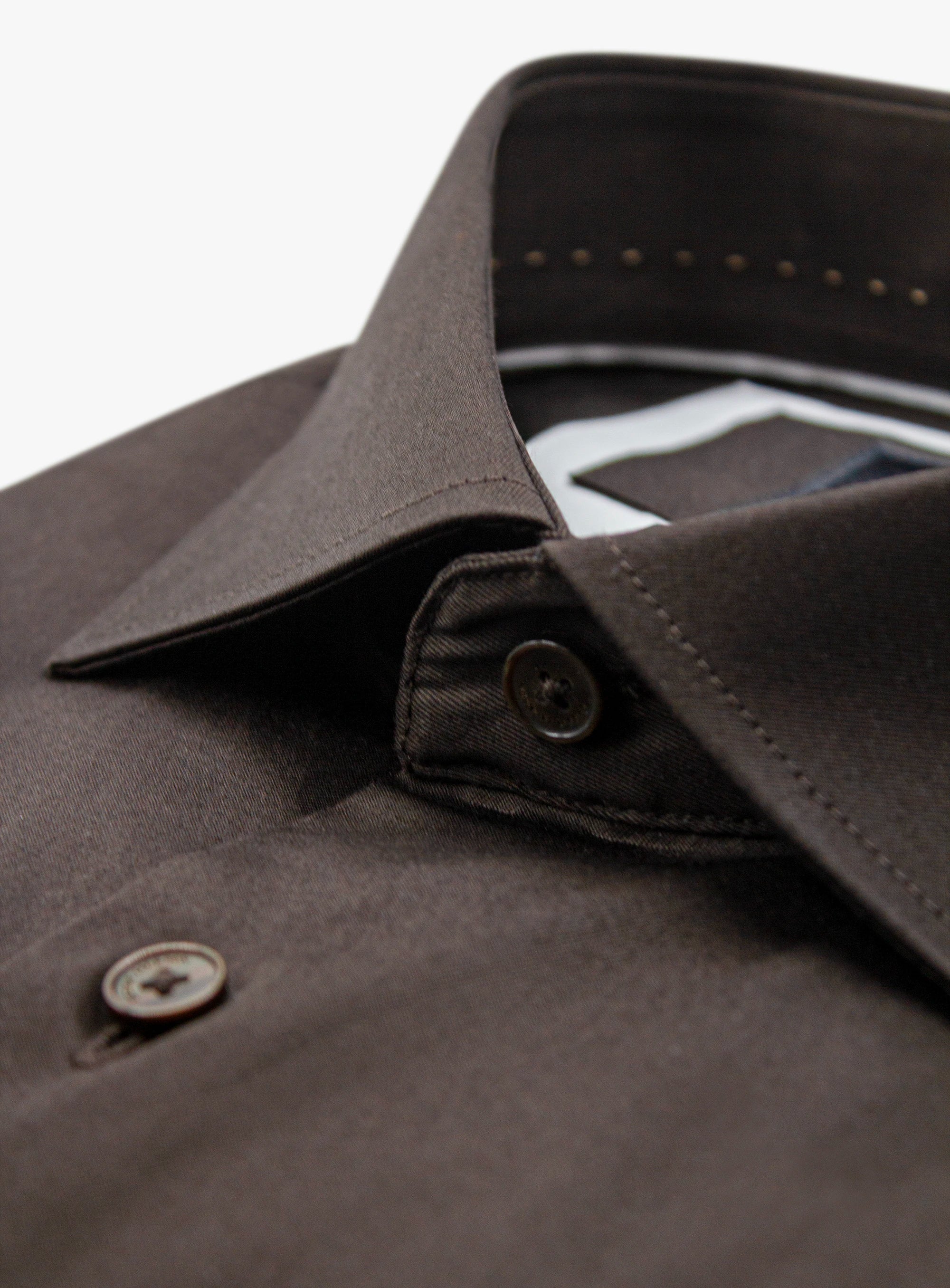 Rivioli Brown Slim Fit Shirt Rivioli Brown Slim Fit Shirt