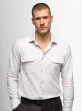 Piercarlo Vanilla Cotton/Linen Shirt