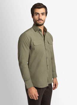 Piercarlo BabyCord Sage Shirt