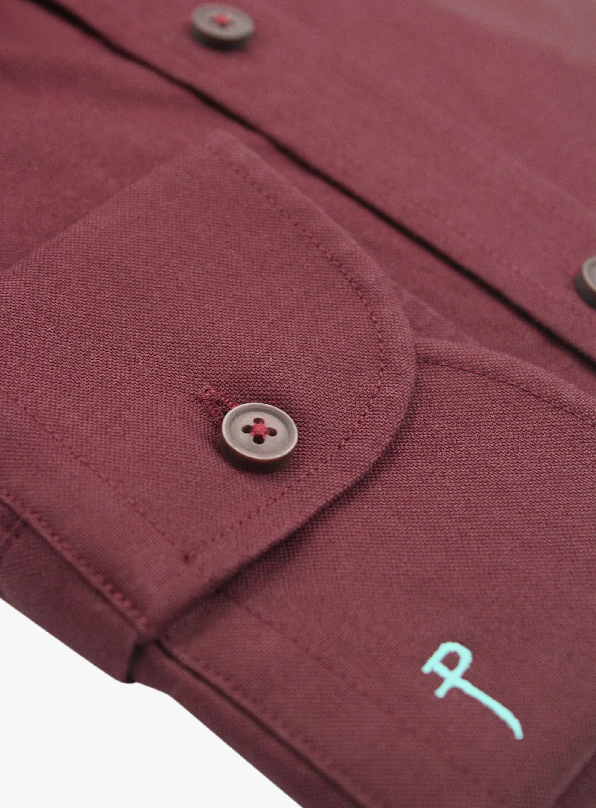 Paolo Slim Fit Oxford Mulberry Shirt