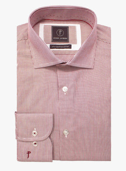 Milan Oxford Stripe Red Shirt