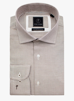Milan Weave Chocolate Shirt