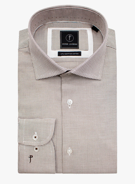 Milan Weave Chocolate Shirt