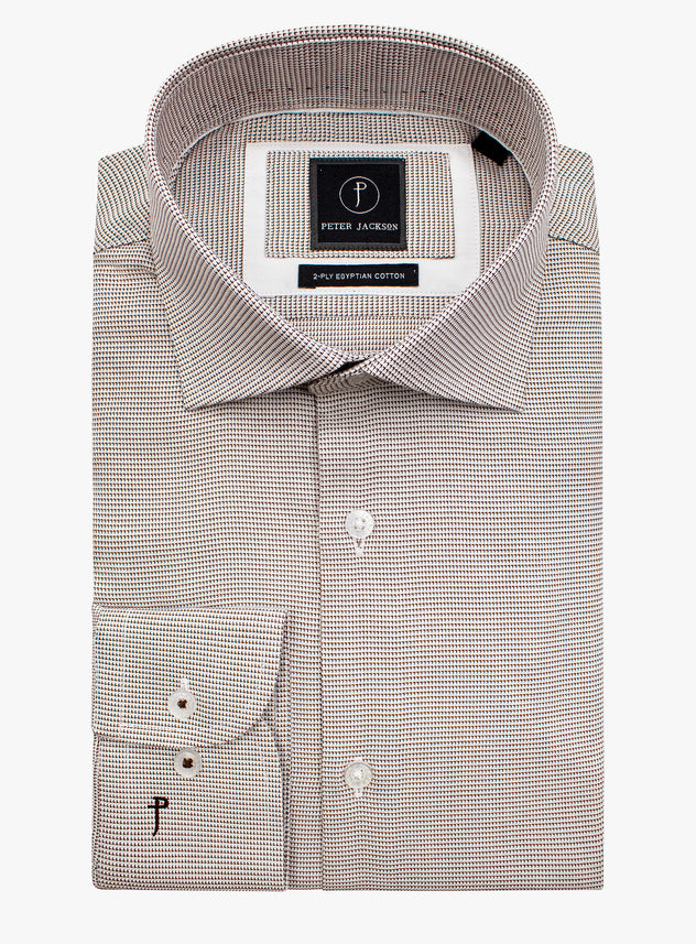 Milan Weave Chocolate Shirt