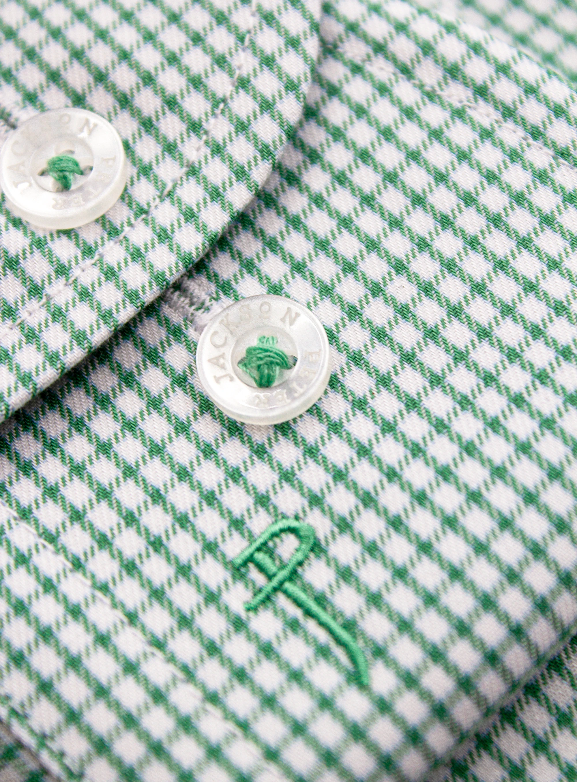 Milan Micro Check Green Shirt