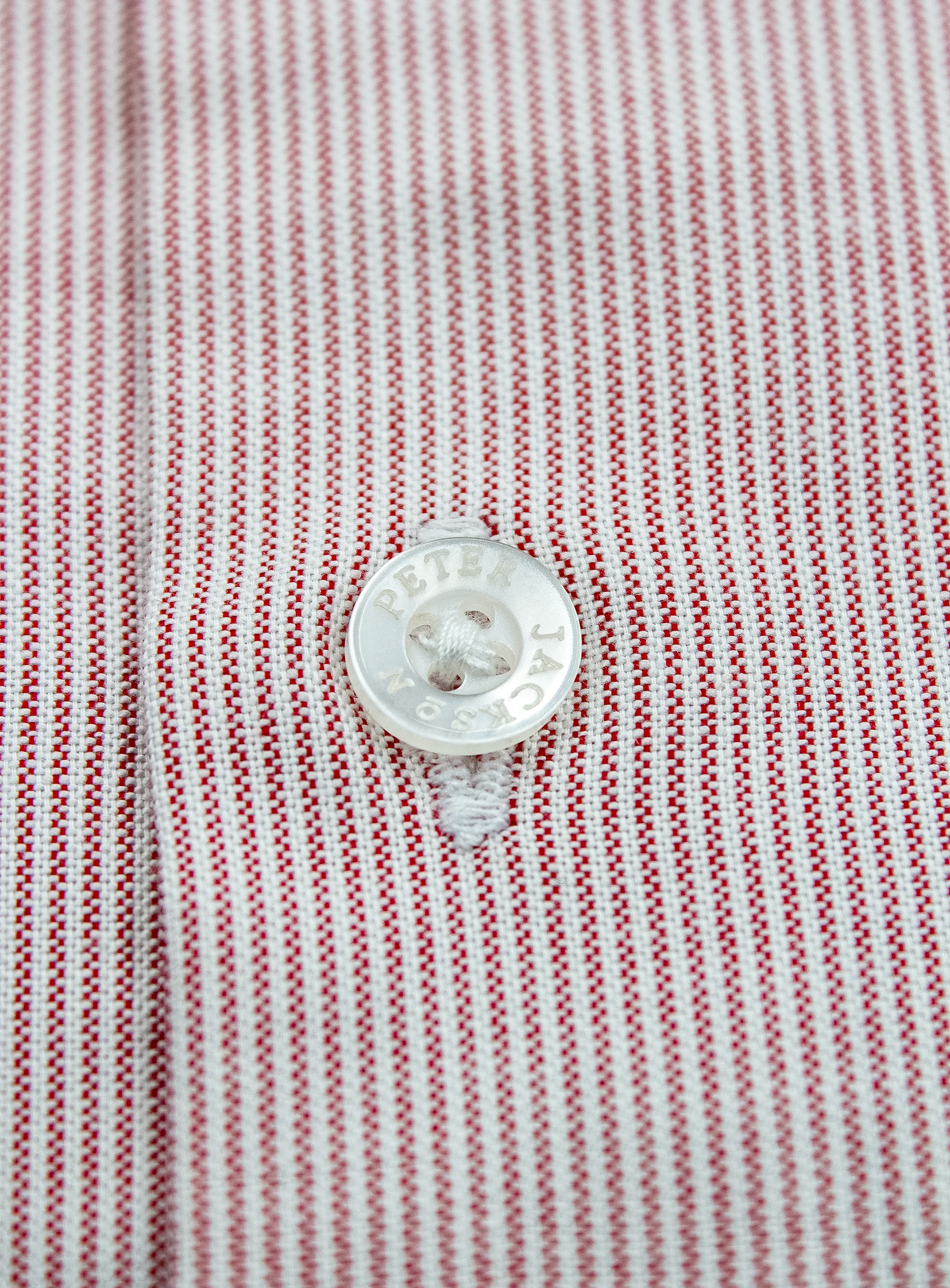 Mens Shirt Red White Stripe Cotton